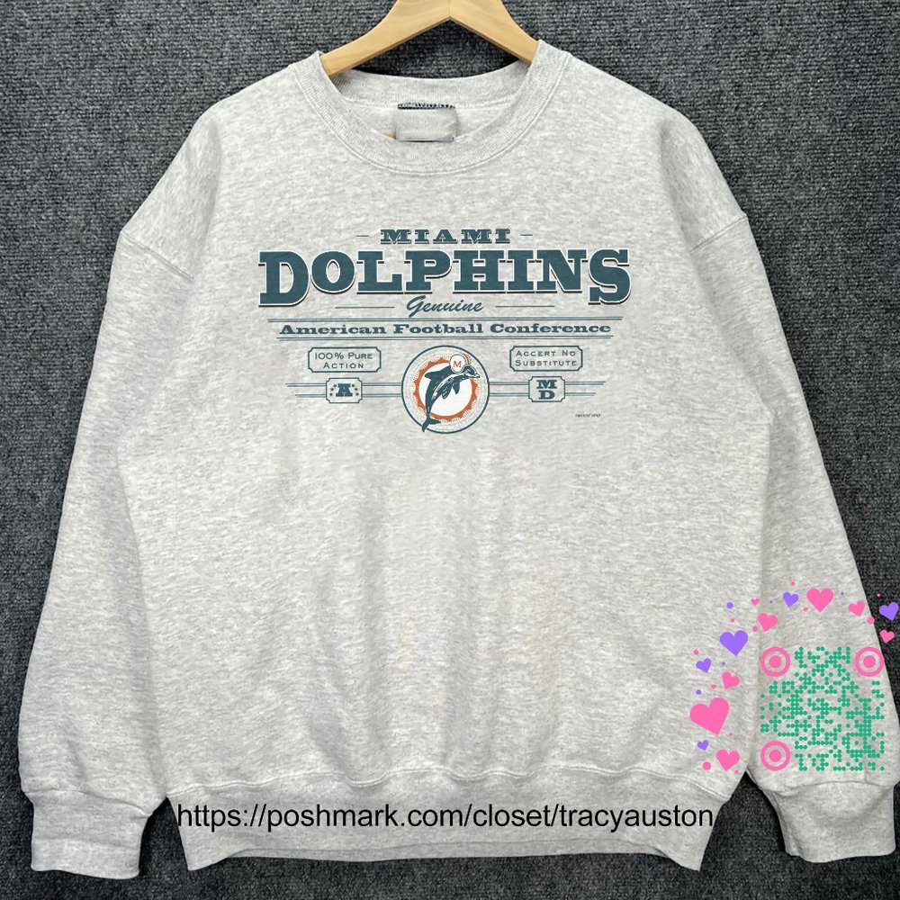 Vintage Miami Dolphins Football Sweatshirt, Retro 90s NFL Mens Womens Shirt tee